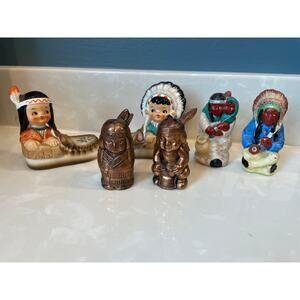 3 Sets Native American Salt & Pepper Shakers